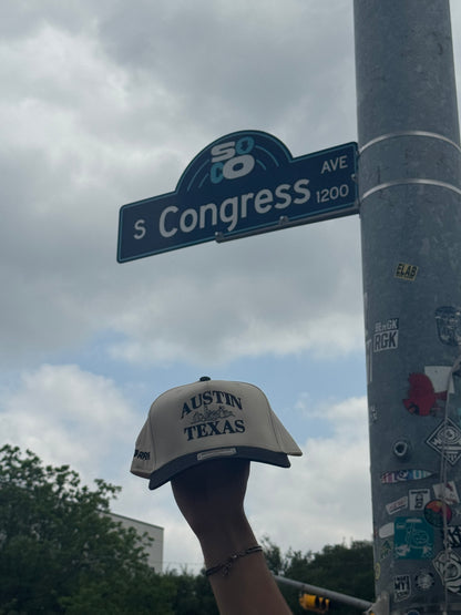 AUSTIN, TEXAS 5 PANEL MID PROFILE BASEBALL CAP