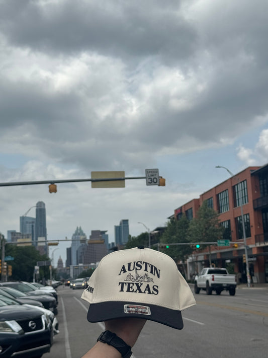 AUSTIN, TEXAS 5 PANEL MID PROFILE BASEBALL CAP